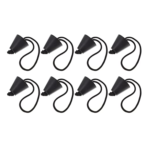 BESPORTBLE 8pcs Silicone Kayak Scupper Plugs Drain Stoppers for Canoes and Boats Design Easy Installation Compatible Various Kayak Models Black