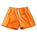 Shorts for Men High Waisted Jeggings Office Bicycle Drawstring Bike Date Yoga Shorts for Men Belt Exposed Soft Fashionable Cycling Leather Work Comfy (Orange,X-Large)