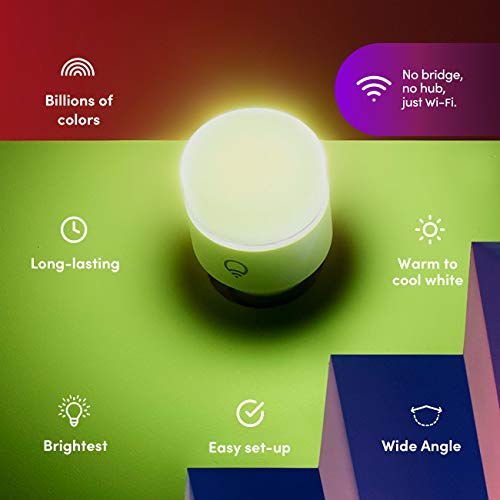 Lifx Color, A19 1100 Lumens, Wi-Fi Smart Led Light Bulb, Billions Of Colors And Whites, No Bridge Required, Works With Alexa, Hey Google, Homekit And Siri, Multicolor (4-Pack) #TOP1