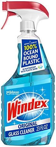 Windex Glass and Window Cleaner Spray Bottle, Original Blue, 23 fl oz
