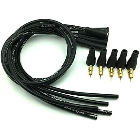 Accuspark Black Silicon 8mm HT lead Custom leads for 4 cyl cars Cover