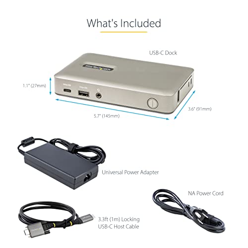 Estación de acoplamiento universal USB-C con hub USB 3.1 y vídeo DisplayPort 4K 5