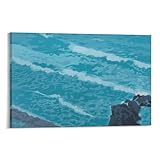 画家 東山魁夷 風景画 潮声 ポスター クール 壁アート キャンバス パネル オフィス装飾 ぶら下がる 版画 ギフト16x24inch(40x60cm)