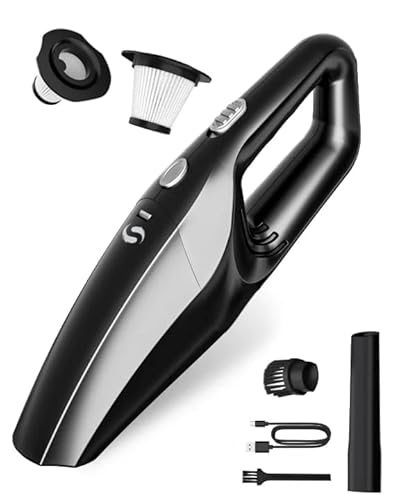 SERVOMASTER Handheld Vacuum Cleaner, Car Vacuum Cleaner Powerful with Rechargeable Battery, Portable Hand Held Vacuum Cordless with Washable HEPA Filter, Mini Vacuum Kit for Men and Women