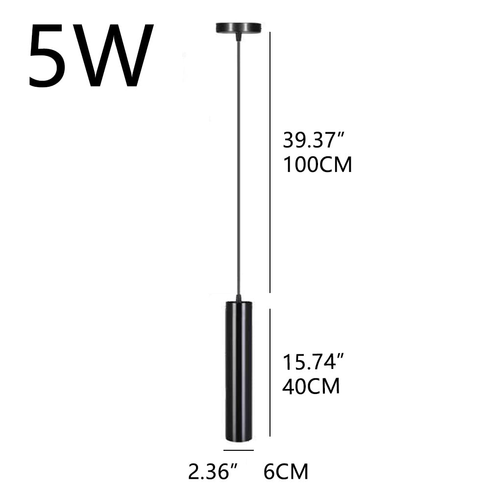 TCHAU Mini Lampada a Tubo Lungo a Led Cilindro Droplight 5W Lampada a LED in Alluminio Creativo Lampada a Tubo a Luce Cilindrica Luce Nera/6 * 60 cm/Luce Neutra/6 * 40 cm/Luce Calda ( Color : 6*40 Cm