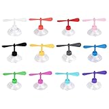 PRETYZOOM 10pcs Motorcycle Helmet Propeller Suction Helmet Topper Decoration Decorative Helmet Ornaments (Random Color)
