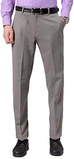the indian garage co Men's Regular Fit Self Design Mid Rise Stretchable Formal Trousers-picture-27