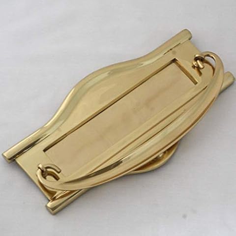 Large Art Nouveau Brass Letterbox Cover