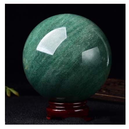oneory Natural Healing Quartz Crystal Sphere Green Aventurine Gemstone Ball 50mm Natural Sculpture Figurine with Stand (Green Aventurine 5cm/1.97 inch)