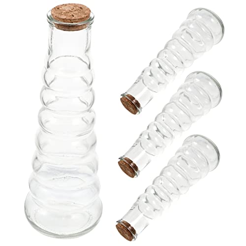 Bouteilles décoratives transparentes en verre flacon liège pour DIY - 2