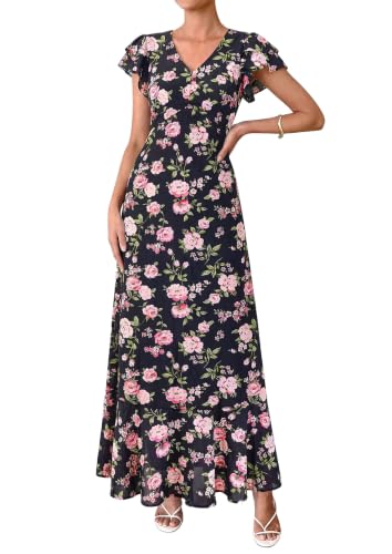 Image of PRETTYGARDEN Womens Summer Boho Floral Maxi Dress
