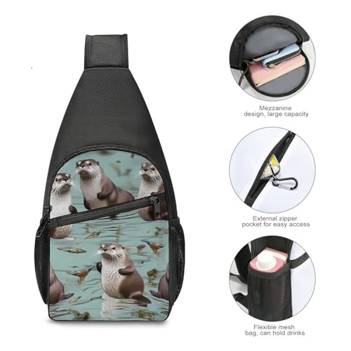 Mochila tipo Sling Casual para Senderismo y Viaje miniatura 5