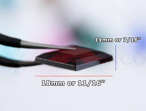 Miniatura 9 de Allstarco Diamantes de imitación acrílicos de diamantes de imitación de 0433 x 0709in con parte trasera plana para hacer joyas joyas de disfraces