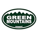 CafePress Green Mountains Oval Car Bumper Sticker