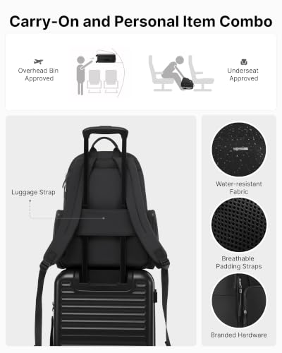 Image of LONG VACATION Luggage Sets, 3 Piece, 20 Inch Carry On Hardshell Suitcase