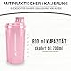 Protein Shaker 700 ml „Heaven“ auslaufsicher, BPA frei mit einklickbarem Sieb & Skala für Cremige Whey Shakes, Gym Fitness Becher für Isolate & Sport Konzentrate, Eiweiß Shaker, Original in Coral Pink