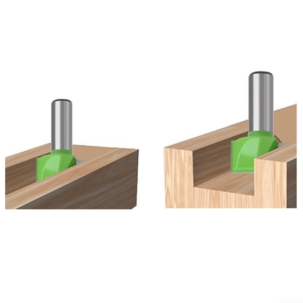 1/2 Inch Shank Cleaning Bottom Router Bit, Carbide Woodworking Milling Cutter CNC Engraving, Drawer Making Wood MDF Acrylic PVC, 1 Pack(40mm)