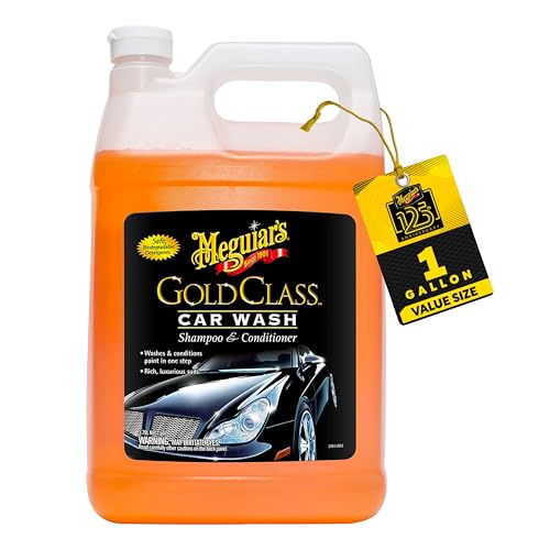 Meguiar's Gold Class Car Wash - Get Professional Results in a Foam Cannon or as a Bucket Wash - For a Clean and Glossy Finish That's Safe for All Paint Types – 1 Gal