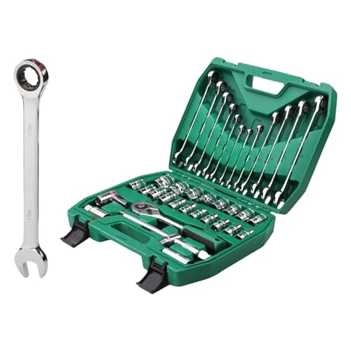 37Pcs Ratchets Wrench Socket Set 1/2inch Drive Screwdriver Bit Repair Hand Tool with Carrying Case Ratchet Set
