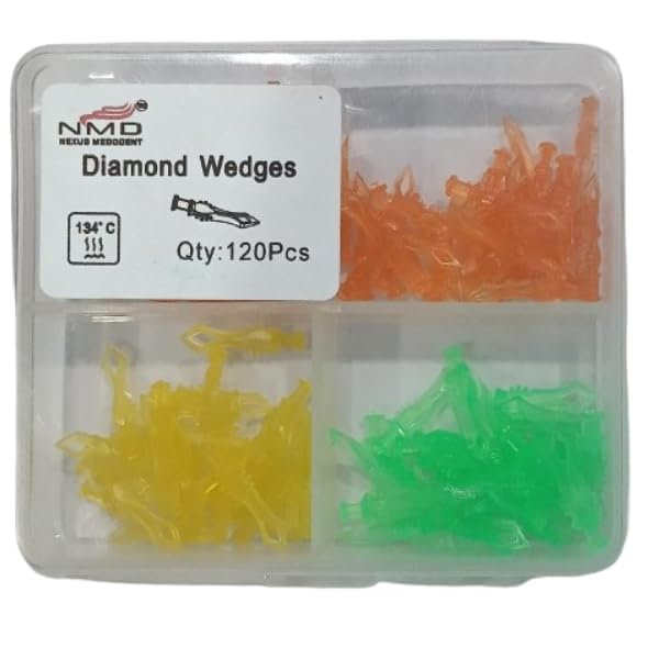 NMD Nexus Medodent Dental Diamond Shape Wedges Assorted Strong & Rigid To Hold (1 Pk /120 Pcs)-image-18