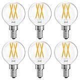 Dimmable E12 LED Bulbs 60 Watt Equivalent, 6 PACK G16.5 Small Globe 6W LED Light Bulbs, Soft White 3000K E12 LED Candelabra Light Bulb 60W for Chandelier, Ceiling Fan, Vanity Lights, 600LM, CRI80+