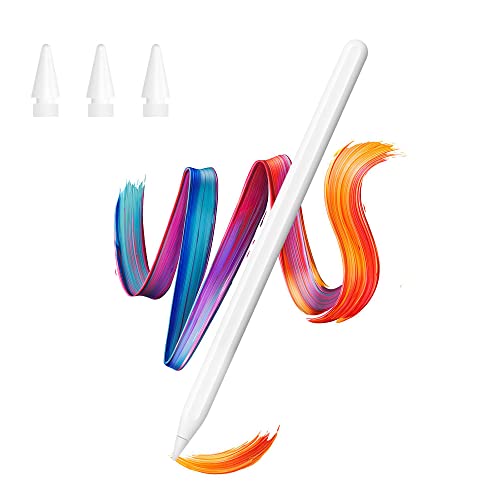 JUQOTU Stylet Ipad[Certifié Apple MFi]Génération pour iPad 9/8/7/6 Génération/iPad Pro 11/12.9 (3e/4è)/Air 3-4/Mini 5/6,avec D'inclinaison & Rejet de Paume & Adsorption Magnétique Stylus Pencil Stylo