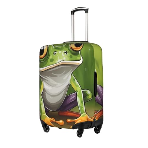 Cartoon Frog Tsa Approved Luggage Cover For 18-32 Inch Suitcases Scratch-Resistant Stretch Luggage Cover2