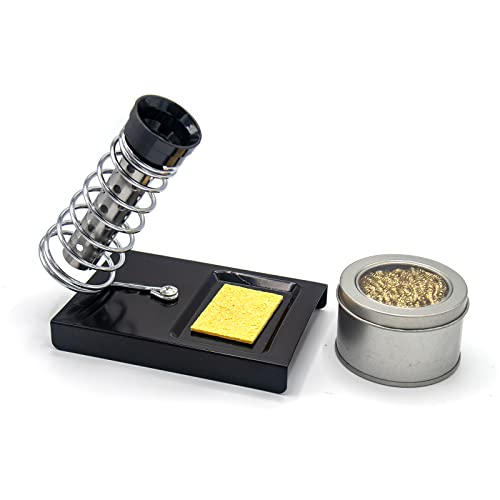 Cheerock Soldering Iron Stand with Ball Shell Holder Tip Cleaner and Sponge