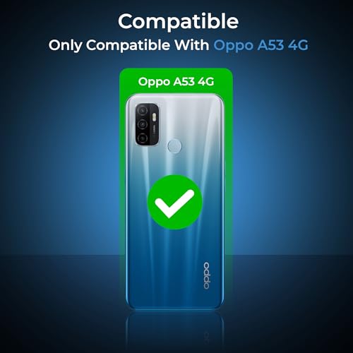 Image of A rtistque Clear Hard Transparent Acrylic Armor Back Cover Case for Oppo A53 4G | Shockproof TPU Edge Protection | Slim Protective Design | Oppo A53 Back Cover - Blue