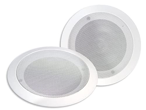 Vet Italy Vetrineinrete® Casse bluetooth amplificate da incasso per filodiffusione cassa altoparlante 20 watt per soffitto e parete woofer 5,25” M61