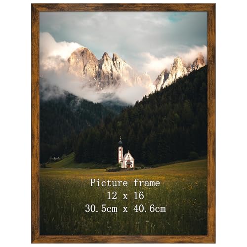 Giftgarden 12x16 Picture Frame Rustic Brown, Fit...