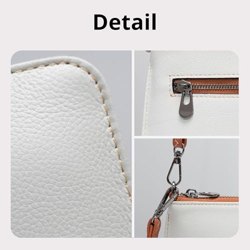Image of Bveyzi Genuine Leather Wristlet Purses for Women, Envelope Clutch Wallet Small Crossbody Bags for Dressy Evening