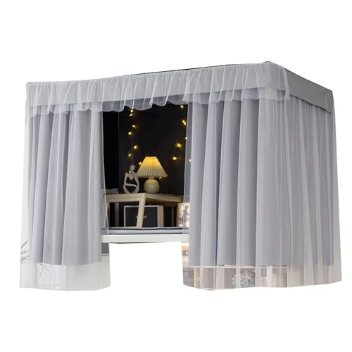 Cortinas transpirables e inodoras para litera con dosel interior y estante