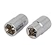 Aexit 3/8-inch Square Hand Operated Tools Drive 1/2-inch 6 Point Impact Socket Silver Tone 2pcs Model:27as475qo62