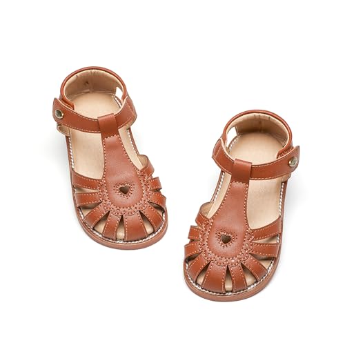 Image of Felix & Flora Toddler Girls Sandals Flower Girl Shoes Soft Rubber Princess Flat Shoes