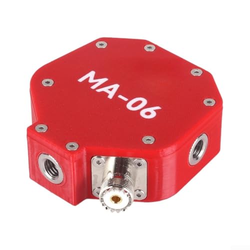 MA-06 Unidad base de onda corta flexible V configuración horizontal con balun 1:1 para radio aficionada, antena látigo de 5,6 m, salida de 100 W (rojo)