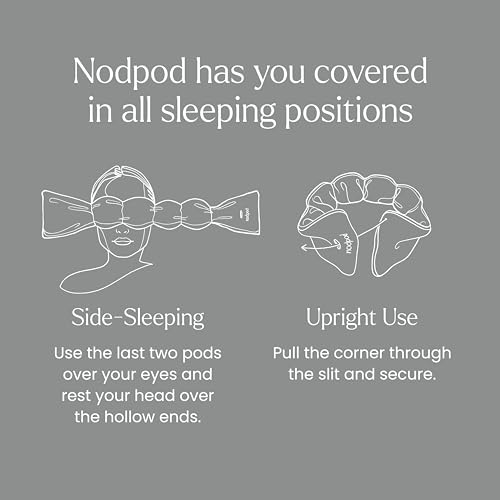 Nodpod Gentle Pressure Sleep Mask | Patented Light Blocking Design for Sleeping, Traveling & Relaxation - Elephant Gray - Thumbnail 5