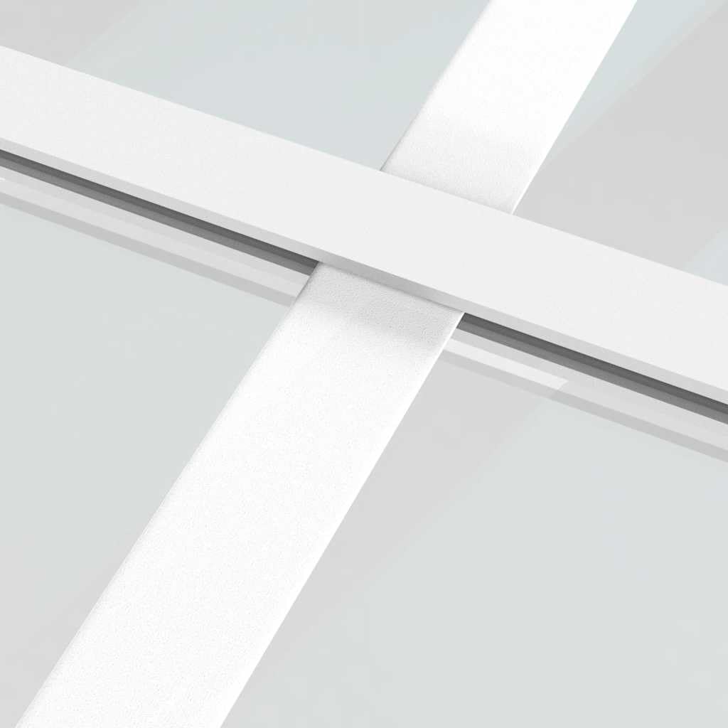 vidaXL Puerta Corredera Herrajes Entrada Corrediza Deslizante Cuarto de Baño Salón Sala de Estar Habitación ESG Vidrio y Aluminio 90x205 cm Blanco