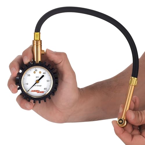 Image of Accu-Gage RRA60X Professional Tire Pressure Gauge with Protective Rubber Guard (60 PSI)