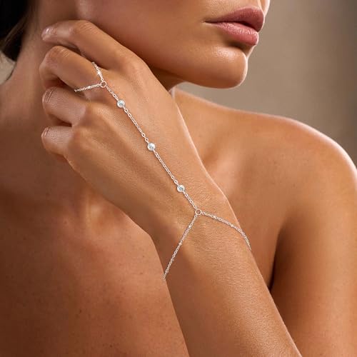 Bracelets for Women, Waterproof 14K Gold/Silver Plated Stackable Bracelets Stack for Women Non Tarnish Adjustable Dainty Hand Chain Bracelet Pack Trendy Jewelry for Women3