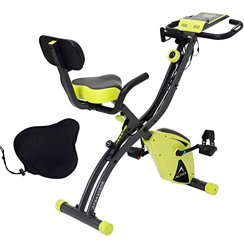 ALINCO フィットネスバイク コンフォートバイク2 AFB4309GX 純正サドルカバーデラックス AFB011DX セット 心拍数測定 ペダリング角度調節 エクササイズバンド スマホトレー付き 折りたたみ可能