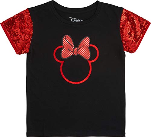 Minnie Mouse Girls' Sequin Short Sleeve T-Shirt - Disney - Girls Sizes 4-16