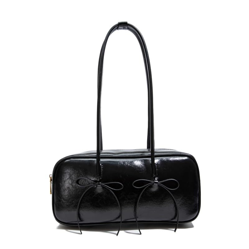 Leather Shoulder Bag for Women with Tie Shoulder Tote Handbag Trendy Purse Bag Trendy Underarm Bag for Daily Use