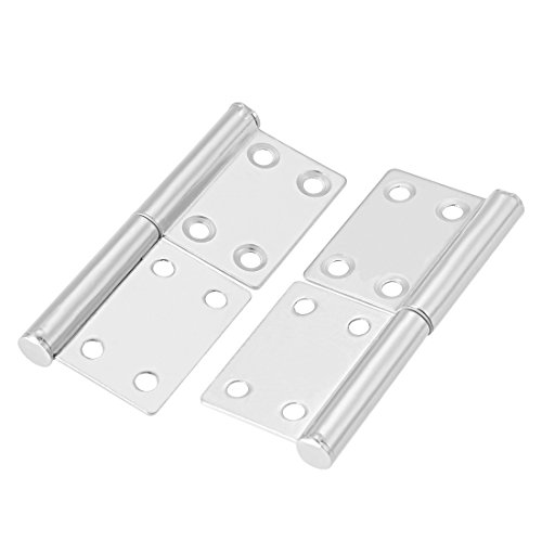 uxcell Stainless Steel Hinge Silver Tone Window Gate Door Flag Hinges 4 inches