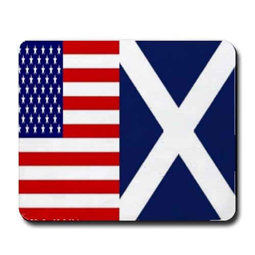 FaceYee Tapis de souris drapeau de l'amitié USA et Écosse Tapis de souris Tapis de souris Cadeau de bureau 240 x 200 x 4 mm Couleur : USA Écosse