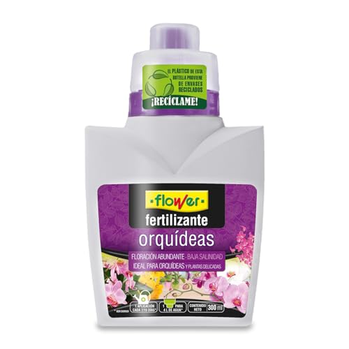 Flower - Abono Líquido Orquídeas 300 ml | Fertilizante NPK 5-5-5 | Abono con Micronutrientes y Vitamina K3 | Bajo en Sales | Crecimiento y Floración