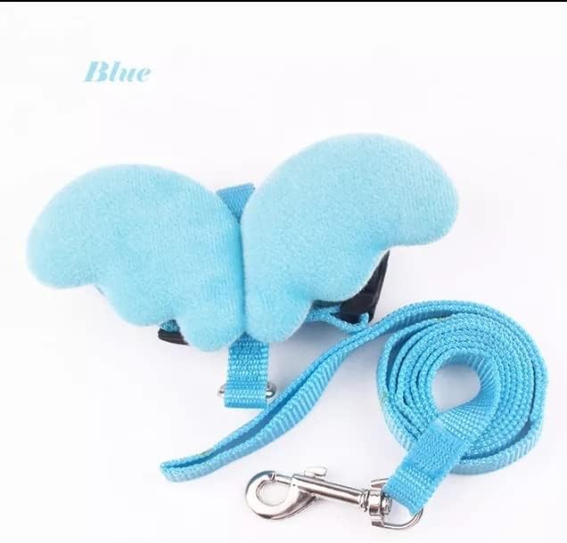 Miniatura 2 de Accesorios para mascotas, correas a juego, juego de arnés de alas de ángel. Gatos, perros, conejos, hámsteres. Chaleco de malla ajustable con correa