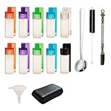 Portable Spice Vials with Spoon Mini Kitchen Spice Set Mini Spice Containers with Spoon Sealed Storage Container for Spices during Travel and Outdoor Camping