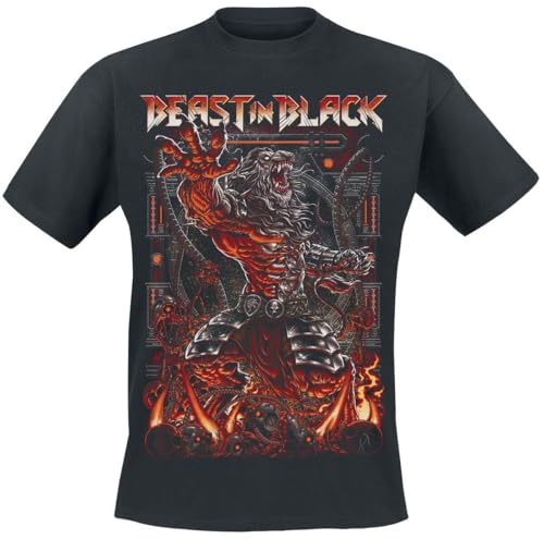 Beast In Black Power of The Beast Hombre Camiseta Negro 100% algodón Regular
