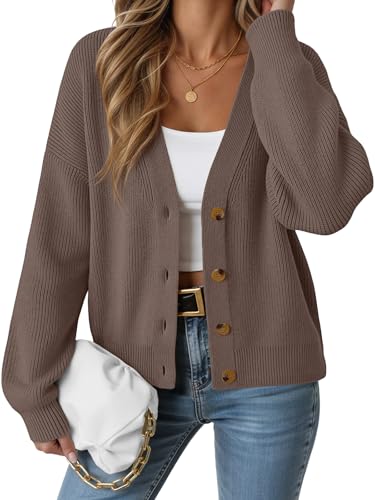 LILLUSORY Cardigan Sweaters for Women 2025 Early Fall Fashion Oversized Lightweight Sweater V Neck...